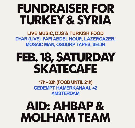 Fundraiser for Turkey & Syria